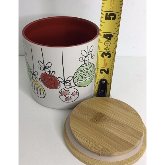 Canister 4" Spectrum Designz Christmas RETRO ORNAMENTS Ceramic- NEW - Picture 6 of 7